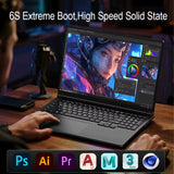 Xiaman 16" Gaming Laptop Computer  Core I7 6700HQ NVIDIA GTX1060 Win11 Pro Gamer Laptop 16GB DDR4 1TB SSD Notebook PC Gamer