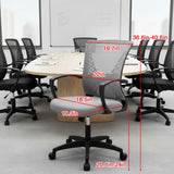Ergonomic Mid Back Mesh Office Chair with Lumbar Support and Armrests