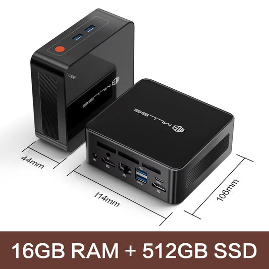 MLLSE G1 Pro Mini PC  Ryzen7 5700U DDR4 16GB RAM 512GB SSD Wifi6 BT5.2 Windows 11 Pro Mini Desktop Computer Gaming Work