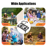 Portable Double Burner Outdoor Gas Stove Propane Cooker with Adjustable 0-10Psi Regulator Hose for Patio Camping, BBQ