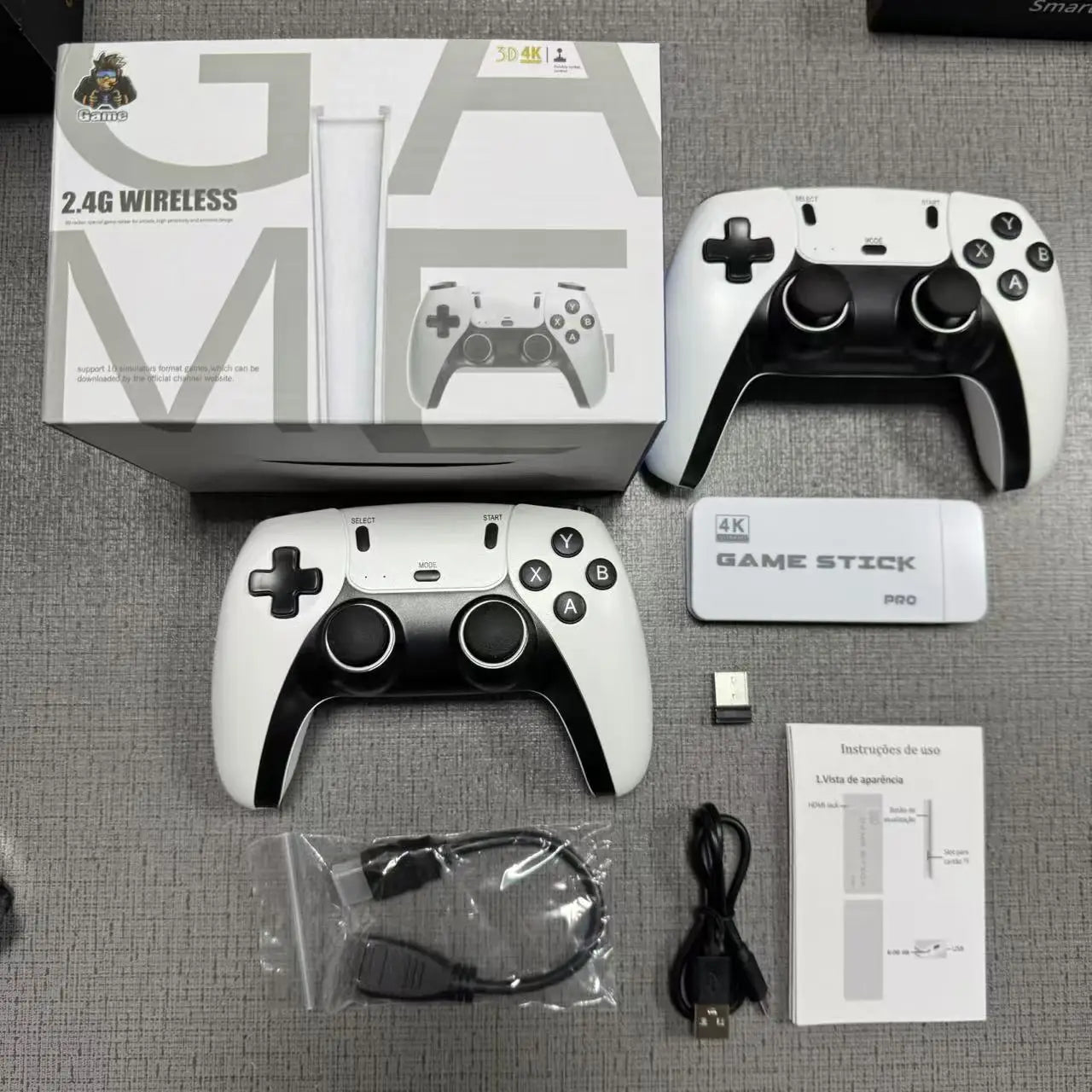 4K TV Game Stick M15 Video Game Console Built-In 40000+/50000 Games 128G Handheld Game Player Wireless Controller Retro Gamepad