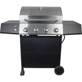 4-Burner Gas Grill, 44,000 BTU Stainless Steel Full Size Propane Grill with Cast Iron Grates, Outdoor Barbecu with Large Space