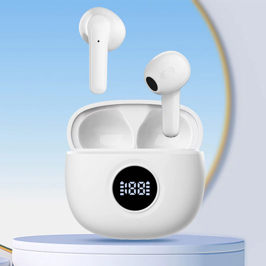 Wireless Headphones, In-Ear Headphones, with Microphone, Stereo In-Ear Headphones with LED Display