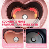 Peach Heart Shape 8 Cup Rice Cooker 4 Cup Uncooked Multifunctional Pink 300W with Preset Timer 1.8L