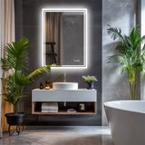 Illuminate LED Backlight Bathroom Mirror Frameless Dimmable Defog Bath/Shower/Shaving Mirror