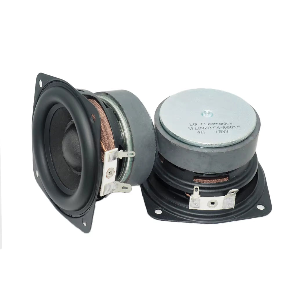 1Pcs 78MM 4 Ohm 15W Subwoofer Speaker 3 Inch Convex Cap Bass Square Woofer DIY Bookshelf Speakers Hifi Home Sound Theater