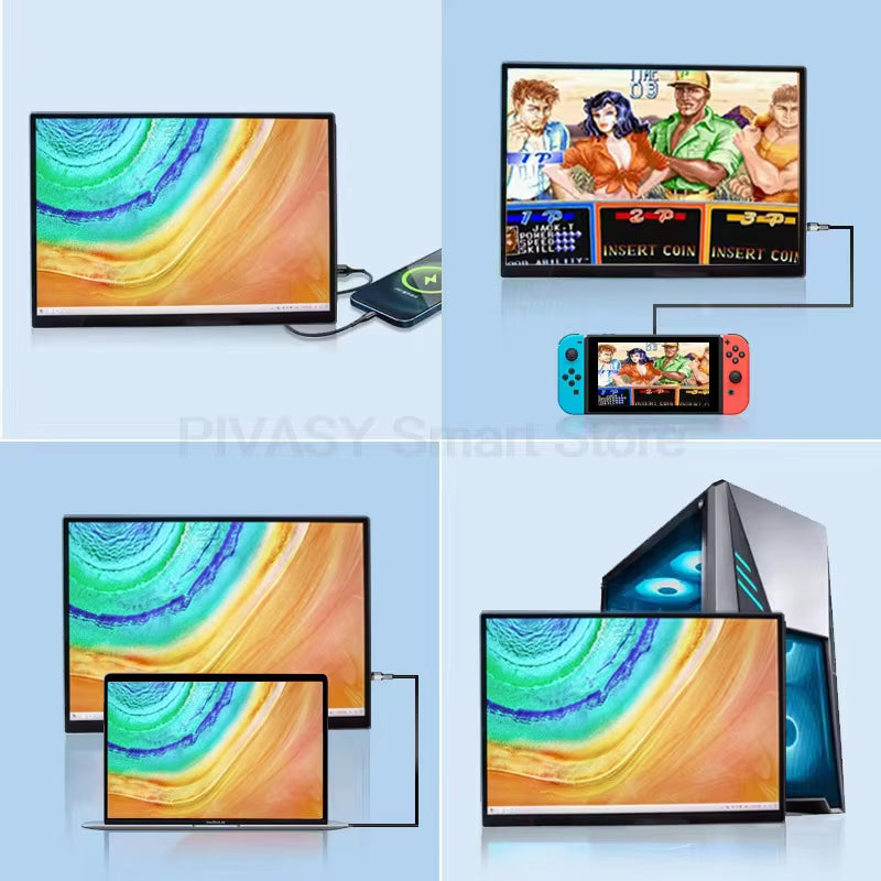 10.5 Inch Touch Screen TV Monitor Mobile for Movie Home Party Office Business Lightweight Portable High - Definition Saturation
