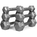Hexagonal Dumbbell Weights Set for Home Gym Portable Fitness Training Dumbbells in Black Adjustable Resistance for Strength Wor