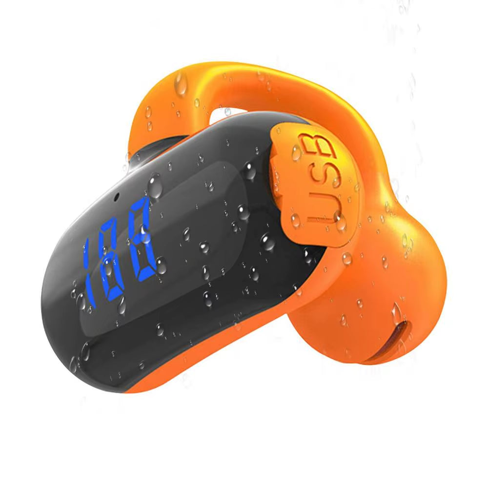 Open-Ear Headphones Bone Conduction Earphones with LED Power Display Type-C Rechargeable Call Device for Running Walking