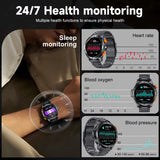 Sports Smart Watch Men LED Flashlight IP68 Waterproof Bluetooth Call Health Watches Voice Assistant Military Smartwatch Men
