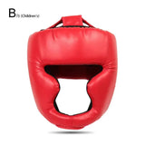 Full-Covered Pu Boxing Helmet Kids Adults Muay Thai Equipment Headgear Guard Training Taekwondo Head Boxing Sparring Gym A8Z5