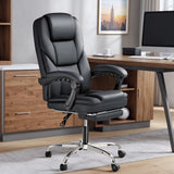 Ergonomic Executive Office Chair with Footrest for Big and Tall Users - Adjustable Reclining Desk Chair for Home and Office