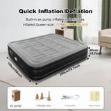 200X150X40Cm Automatic Inflatable Mattress Camping Home Built-In Pump Bed Thickened for Indoor Outdoor Rest Lazy Sleeping Mat