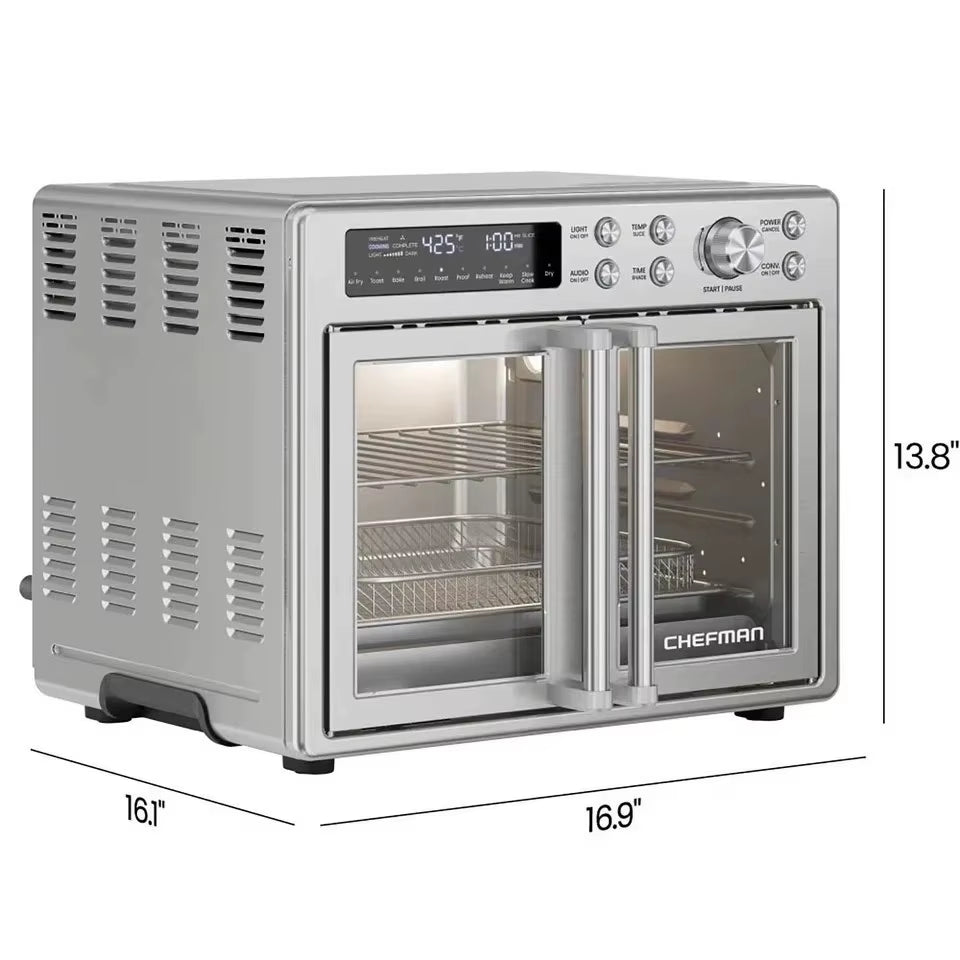 10 in 1 French Door Air Fryer and Oven Combination, 26 Quarts. Capacity