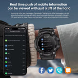 Rugged Sport Smart Watch ATTACK-GT Bluetooth Calls Colorful Waterproof Military Smartwatches with Flashlight for Phone