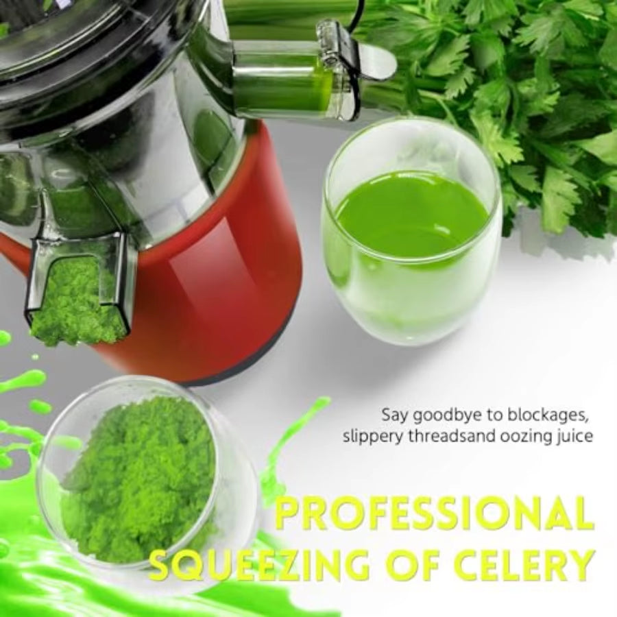 Cold Press Juicer Machine with Slow Masticating Technology High Yield Pulp Separation Multi-Functional for Home and Commercial