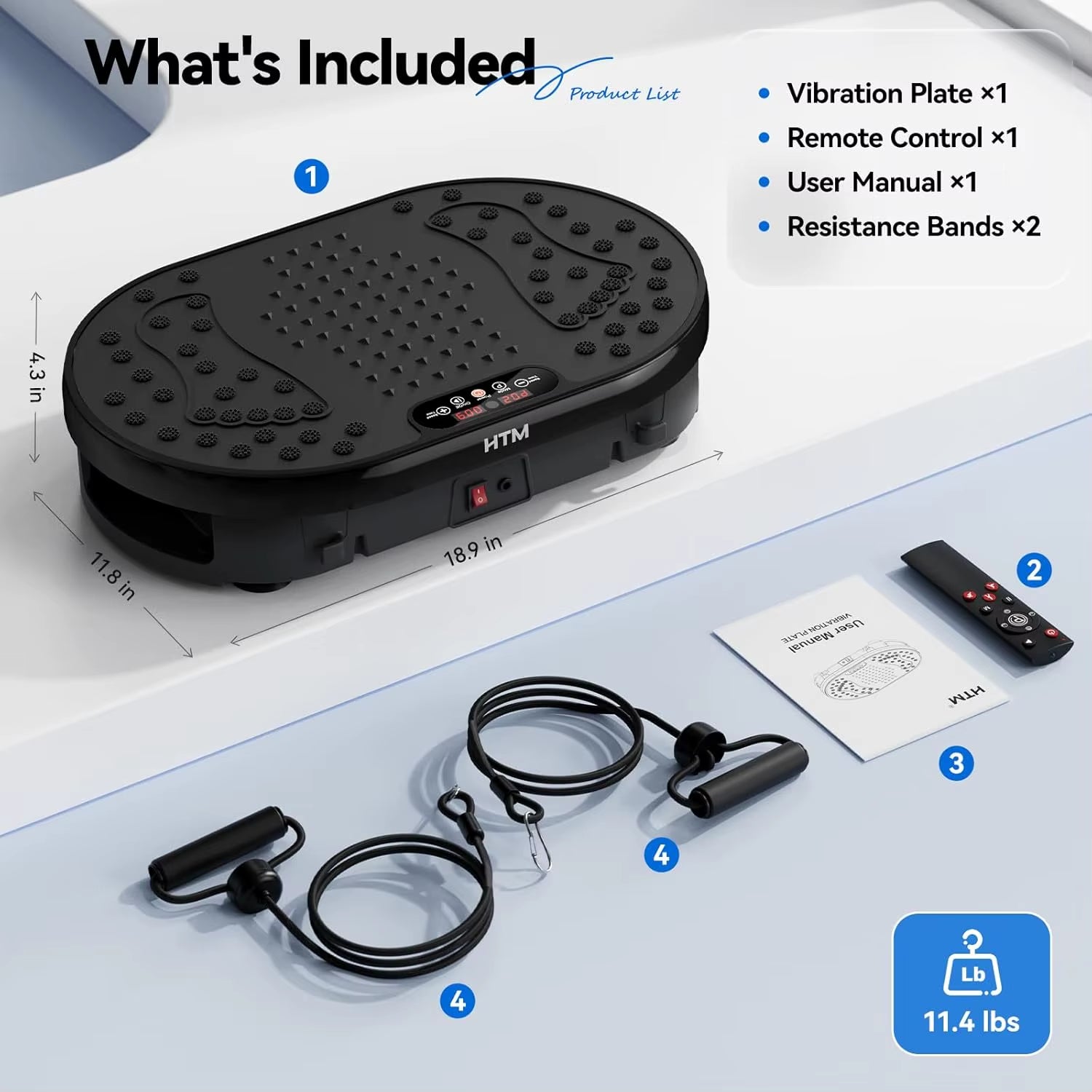 Vibration Plate Shaking Exercise Trainer 120 Speed Levels 9 Modes Anti-Slip Oscillating Platform for Gym Workout Body Shaping