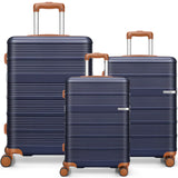 3Pcs Luggage Lightweight Hardshell Luggage Set with TSA Lock 20"+24"+28" ABS+PC Spinner Suitcases Travel Case Silent 360° Wheels