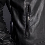 Leather Lop Bags Men'S Autumn Winter Slim Leather Jacket Fashion Custom Printed Motorcycle Coat Zipper Куртка Мужская Зимняя