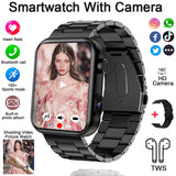 2025 New Smart Watch Men Women Camera Take Photos Record Video Health Monitor Sports Fitness Waterproof BT Call Smartwatch