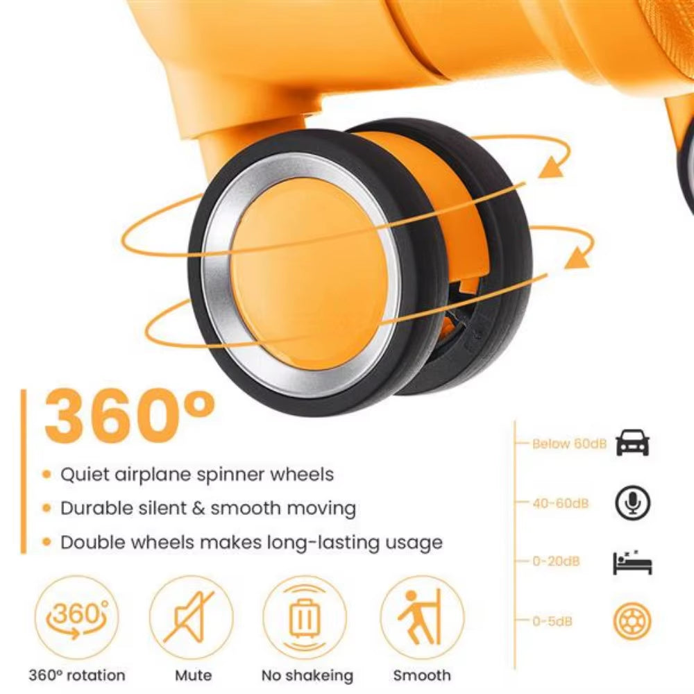 Luggage Sets 4 Piece PP Lightweight & Durable Expandable Suitcase for Travel School and Business Trip