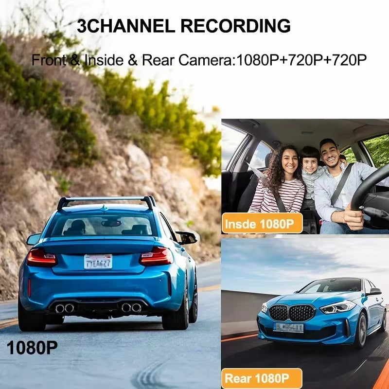 1080P Car Dvr Wifi APP 3/2Lens Dash Cam for Cars Camera for Vehicle Recorder Video Front and Rear Camera Night Vision Dashcam