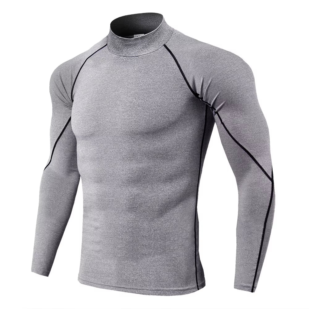Men Sport T-Shirt Quick Dry Bodybuilding Running Shirt Long Sleeve Compression Top Gym T Shirt Men Fitness Tight Rashgard