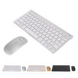 Wireless Keyboard Mouse Kit Slim Wireless Key Mouse Combo Portable Beautiful Power Saving Silent Button LED Indicator for Home