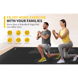 CAMBIVO Large Exercise Mat for Home Workout 8'X6'/7'X5'/6'X4' 7 Mm Extra Thick Exercise Mat for Home Gym Shoe-Friendly Non-Slip