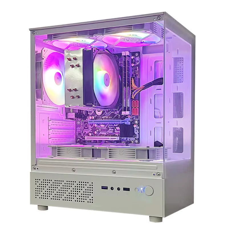 Gaming PC with AMD A8-7680 Processor/16 GB RAM/512G Ssd/Windows 11 Home with AMD Radeon R7 Graphics White Pc Gamer
