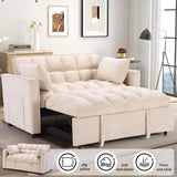 3-In-1 Multifunctional Modern Sofa Bed Comfortable Double Sofa with Pillows