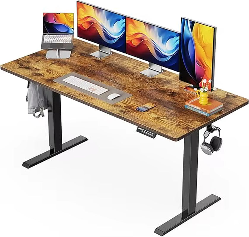 Ergear Adjustable Height Electric Desk, 55" x 28" Ergonomic Sit-Stand Home Office Computer Desk with 4 Memory Presets