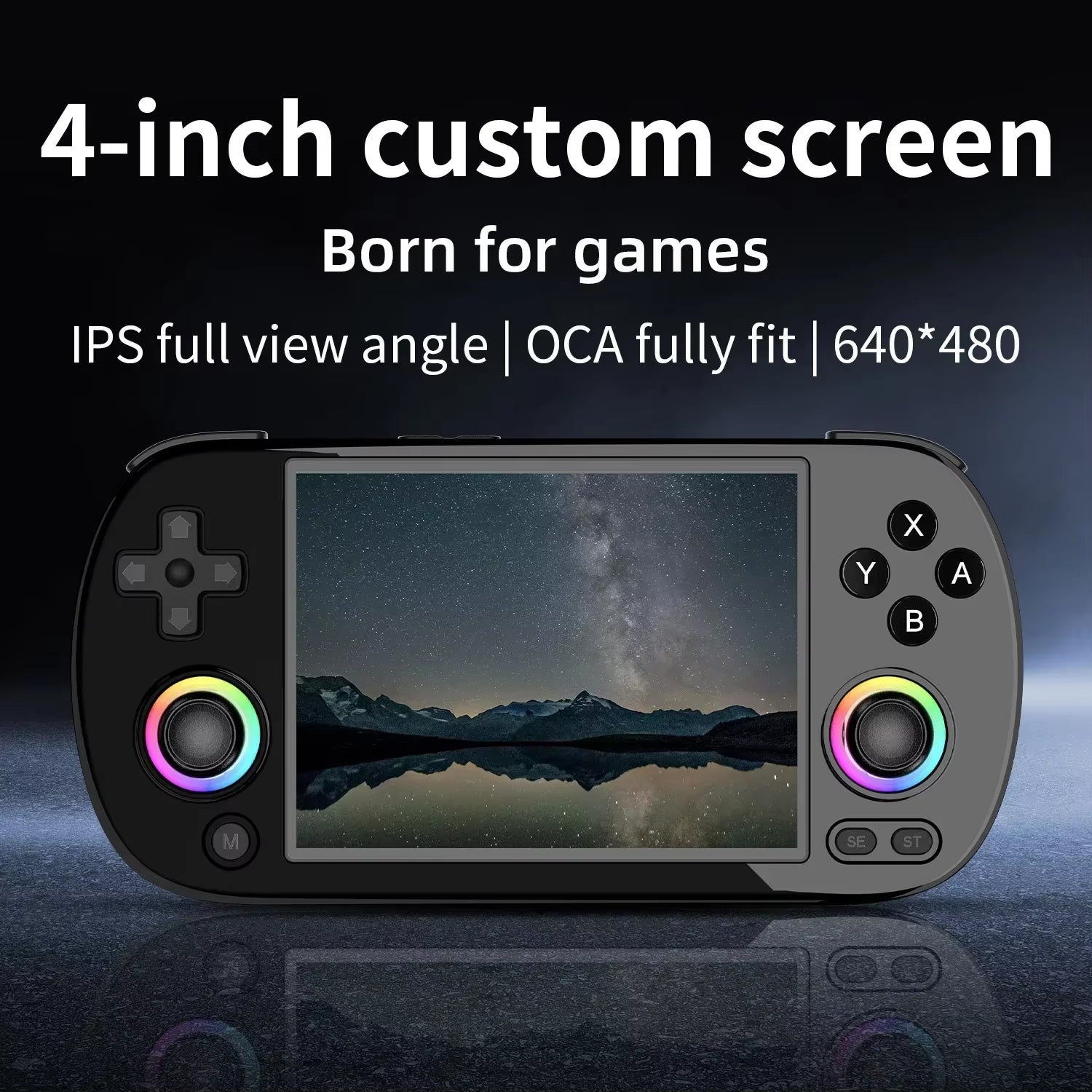 RG40XX H Handheld Game Console 4'' Screen Linux System Joystick RGB Lighting Effect RG40XXH Video Player Trimui Console