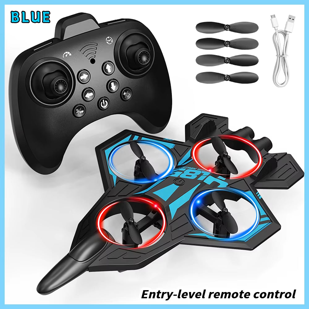 YL86 RC Plane Helicopter Three Speed Switching Aircraft Rolling at 360 °Fighter Hover at Fixed Height RC Drone Toys