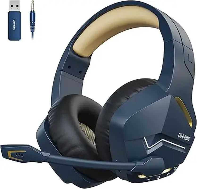 BW01 Wireless Gaming Headset with Mic for PC PS4 PS5 2.4G Bluetooth USB Gamer Headphones with Mic for Laptop Computer