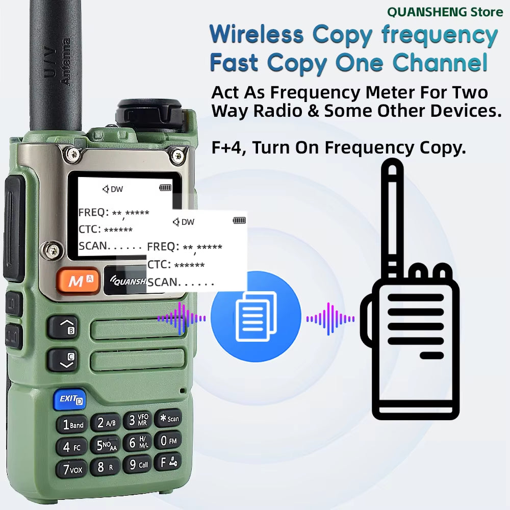 Walkie Talkie Long Range Am Fm Communication Two Way Radio Receiver UV K5 Ham Amateur Wireless Set Transceiver K58