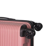 3Pc PP Hardshell Luggage Set TSA Lock Lightweight Durable Spinner Wheels Suitcases 20 24 28 Inch Pink Travel Set