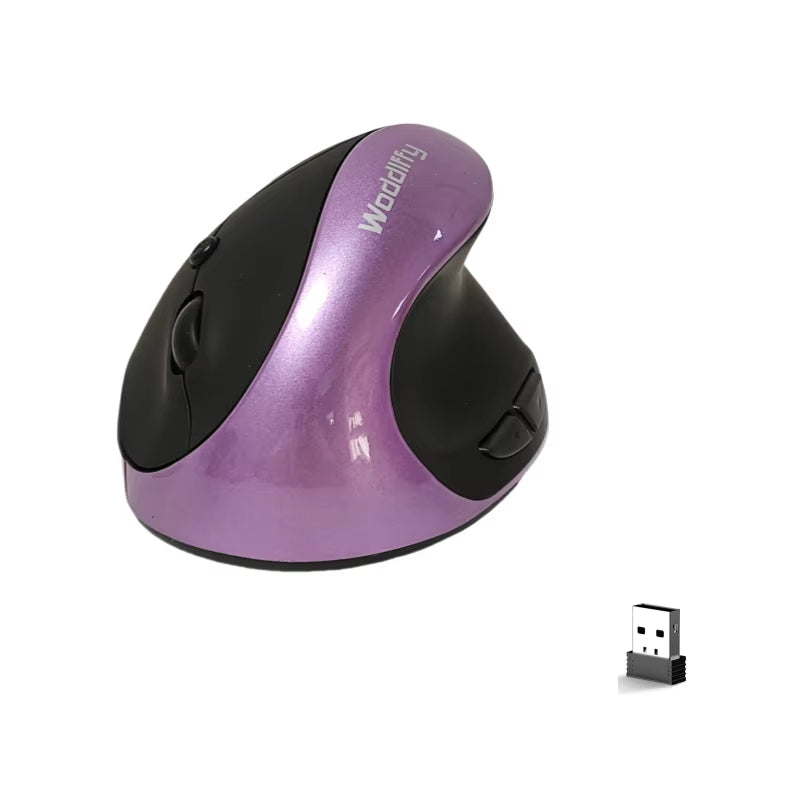 Ergonomic Mousecordless Mouse with 6 Buttons for Laptopsdesktop Mac Book Small Mouse (Purple)