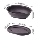 Rectangular Bonsai Training Pots Plastic Flowerpot with Drainage Tray Succulent Plants Pot Bonsai Plants Growing Pots Home Decor