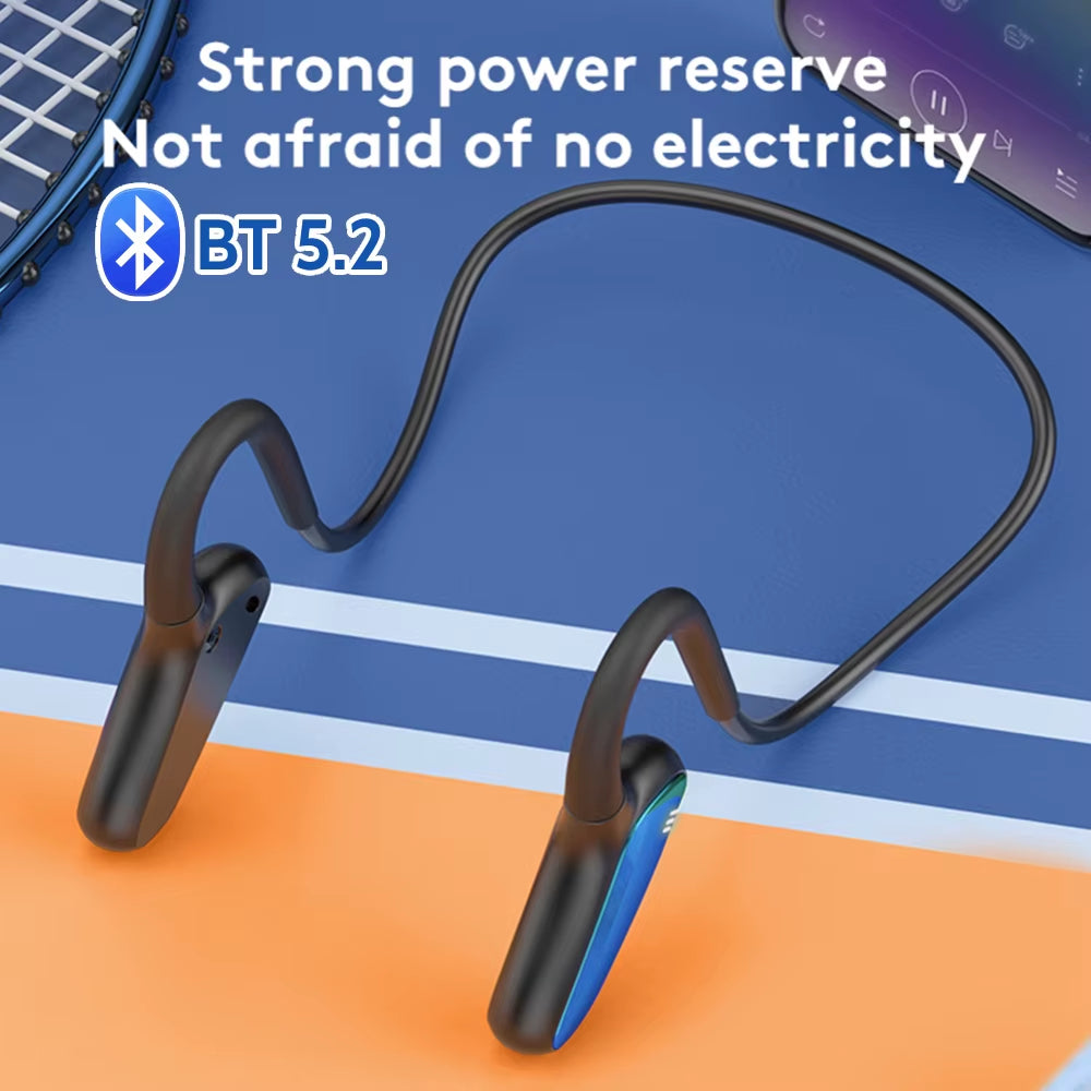 Earphone Shared Music Headset Phone BT5.2 Bone Conduction Headphones Wireless Earphones with Microphone for Sport Fitness