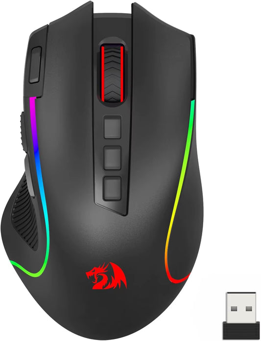 M612 PRO BT & 2.4RGB Gaming Mouse, 8000 DPI Wired/Wireless Optical Gamer Mice 11 Programmable Buttons & 6 Backlit Modes