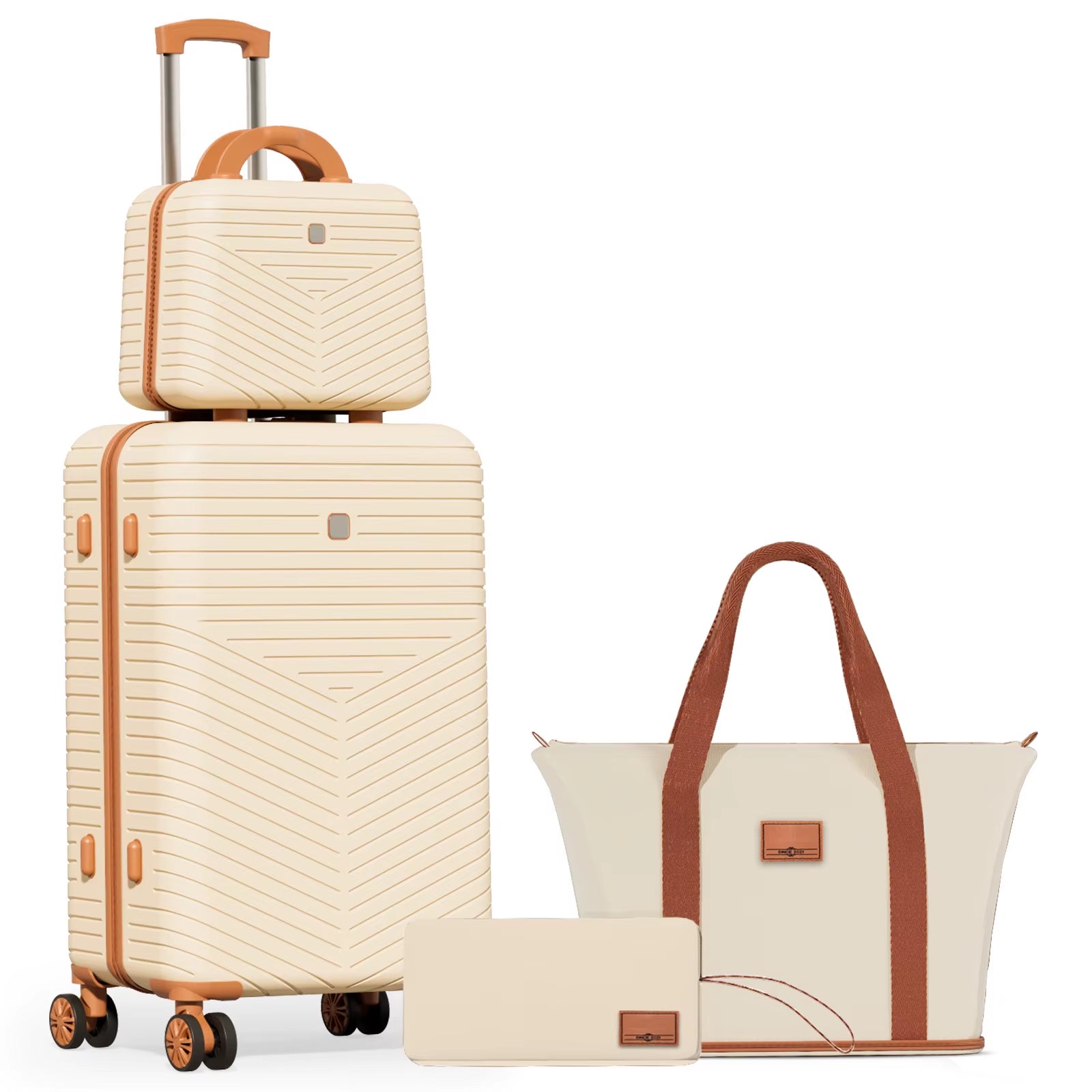 4/6 Piece Luggage Set with Spinner Wheels & TSA Lock, Carry on Luggage Hardshell ABS+PC, Travel Collection Suitcases Sets