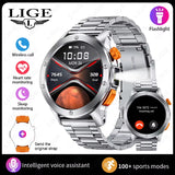 Sports Smart Watch Men LED Flashlight IP68 Waterproof Bluetooth Call Health Watches Voice Assistant Military Smartwatch Men