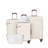 Luggage Sets 5 Piece,Suitcases with Double Spinner Wheels and TSA Lock,Hardcase 3 Set Luggage with Travel Duffle Bag