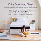6 Inch Gel Memory Foam Mattress, Medium Firm or Cool Sleep, Pure Relief, Easy Replacement, Certified Twin Size Mattress in a Box