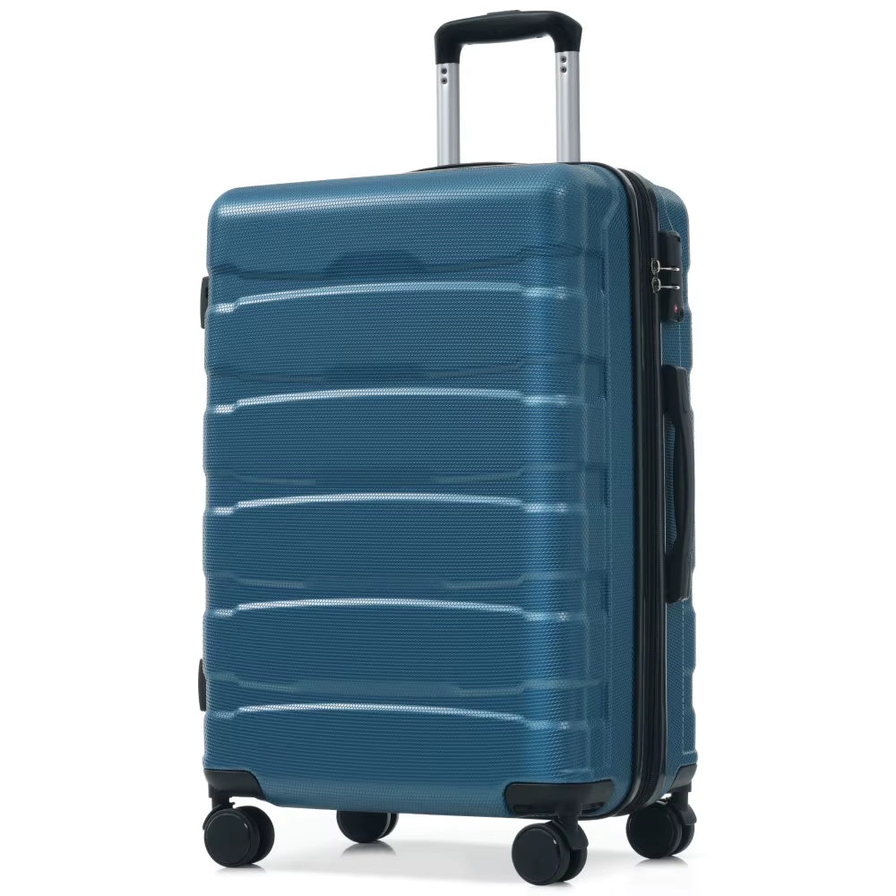 28 Inch Hardshell ABS Checked Luggage, Durable Expandable Travel Suitcase with Spinner Wheels, TSA Lock
