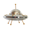 UFO Disco Mirror Ball Retro Reflective UFO Space World Shape DJ Light Modern Home Decor for Party Room Sculptures and Figurines