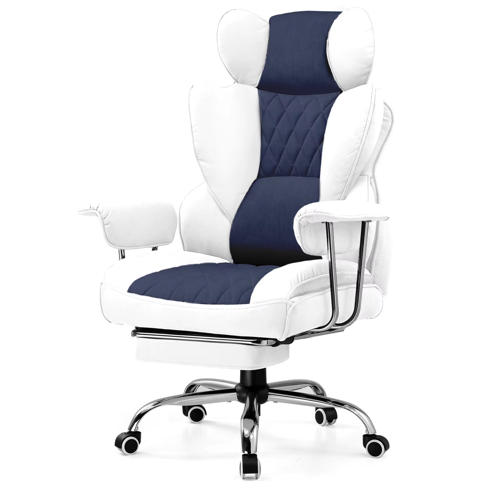 Ergonomic Big and Tall Gaming Chair with Pocket Spring Lumbar Support and Footrest