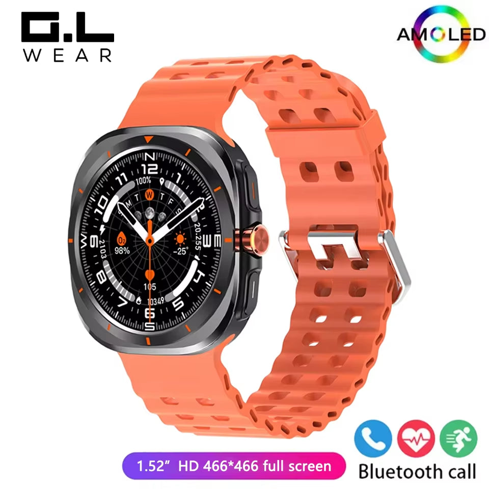 G.L Wear 2025 New Smartwatch for Men Heart Rate Monitoring Bluetooth Calling Fitness Tracking Pedometer Men'S Smartwatch