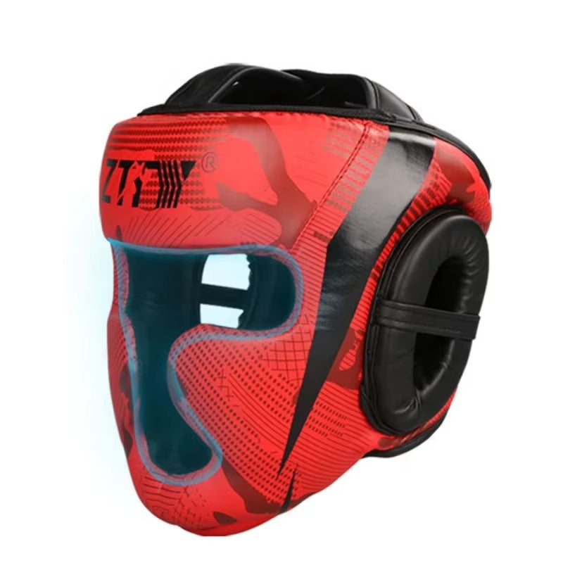 PU Boxing Helmet Leather Safety Protect Boxing Gear Equipment Head Guard Free Fight Sport Headgear